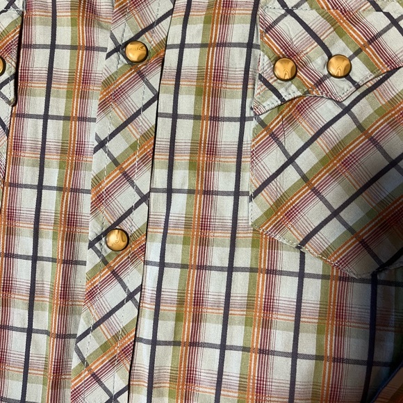 Wrangler Multicolor Plaid Button-Down Western shirt with Pearl Snaps size XL - Picture 4 of 6